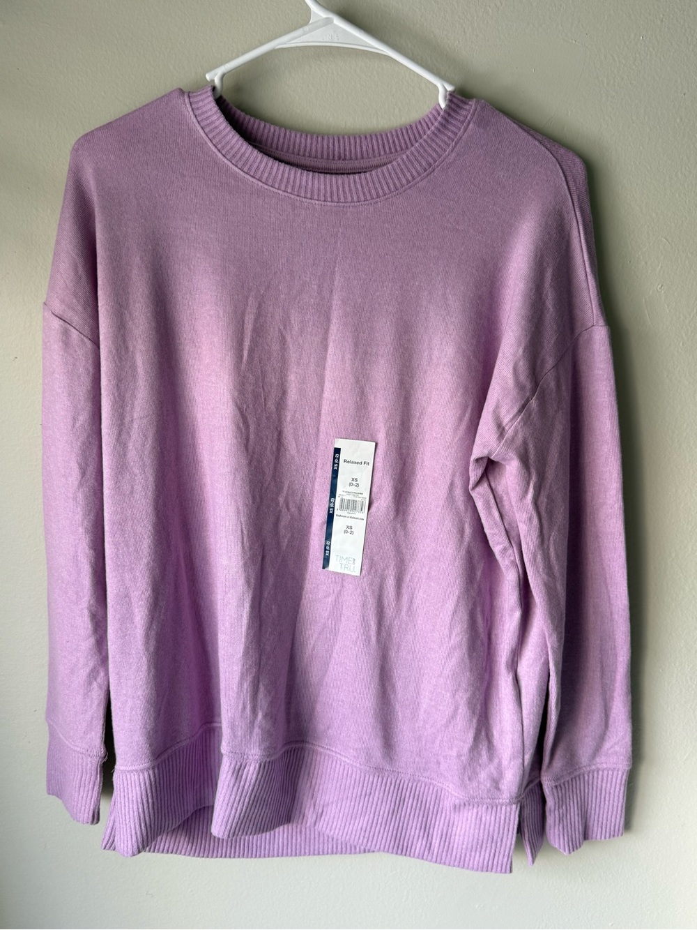 Time and Tru Lavender Crewneck Sweatshirt